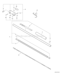 3 Foot Extension Diagram and Parts List for PAS-225 S59511001001-S59511003000 Echo Trimmer