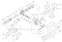 Cultivator Attachment Diagram and Parts List for PAS-225 S59511001001-S59511003000 Echo Trimmer