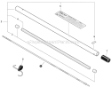 Rapid Loader Trimmer - Main Pipe, Draveshaft Diagram and Parts List for PAS-225 S59511001001-S59511003000 Echo Trimmer