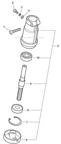 Curved Shaft Trimmer - Gear Case Diagram and Parts List for PAS-225 S59511001001-S59511003000 Echo Trimmer
