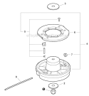 Curved Shaft Trimmer - Rapid Loader Head Diagram and Parts List for PAS-225 S59511001001-S59511003000 Echo Trimmer