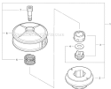 Page AW Diagram and Parts List for PAS-225 S59511001001-S59511003000 Echo Trimmer