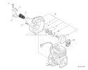 Fan Case, Clutch Diagram and Parts List for PAS-225 S59511001001-S59511003000 Echo Trimmer