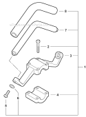 Front Handle Diagram and Parts List for PAS-225 S59511001001-S59511003000 Echo Trimmer