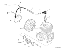 Ignition Diagram and Parts List for PAS-225 S59511003001-S59511999999 Echo Trimmer