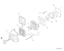 Intake Diagram and Parts List for PAS-225 S59511003001-S59511999999 Echo Trimmer