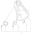 Plastic Shield Diagram and Parts List for PAS-225 S59511003001-S59511999999 Echo Trimmer