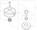 Srm Echomatic Head Diagram and Parts List for PAS-225 S59511003001-S59511999999 Echo Trimmer