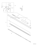 3 Foot Extension Diagram and Parts List for PAS-225 S59511003001-S59511999999 Echo Trimmer