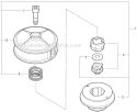 Cutting Head - Srm Echomatic Head Diagram and Parts List for PAS-225 S59511003001-S59511999999 Echo Trimmer