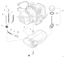 Fuel System Diagram and Parts List for PAS-225 S59511003001-S59511999999 Echo Trimmer