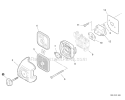 Intake Diagram and Parts List for PAS-225 S59612001001-S59612022000 Echo Trimmer