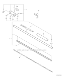 3 Foot Extension Diagram and Parts List for PAS-225 S59612001001-S59612022000 Echo Trimmer
