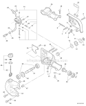 Power Pruner Attachment - Gear Case, Auto Oiler Diagram and Parts List for PAS-225 S59612001001-S59612022000 Echo Trimmer