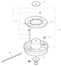 Curved Shaft Trimmer - Rapid Loader Head Diagram and Parts List for PAS-225 S59612001001-S59612022000 Echo Trimmer