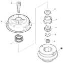 Cutting Heads - Srm Echomatic Pro Head Diagram and Parts List for PAS-225 S59612001001-S59612022000 Echo Trimmer