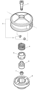 Cutting Heads - U-Turn Head, Edging Blades, And Kits Diagram and Parts List for PAS-225 S59612001001-S59612022000 Echo Trimmer