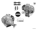 Labels Diagram and Parts List for PAS-225 S59612022001-S59612999999 Echo Trimmer
