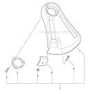 Plastic Shield Diagram and Parts List for PAS-225 S59612022001-S59612999999 Echo Trimmer
