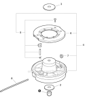 Curved Shaft Trimmer - Rapid Loader Head Diagram and Parts List for PAS-225 S59612022001-S59612999999 Echo Trimmer