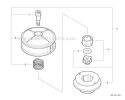 Cutting Heads - Srm Echomatic Head Diagram and Parts List for PAS-225 S59612022001-S59612999999 Echo Trimmer