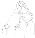 Plastic Shield Diagram and Parts List for PAS-225 S86813001001-S86813999999 Echo Trimmer