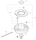 Curved Shaft Trimmer - Rapid Loader Head Diagram and Parts List for PAS-225 S86813001001-S86813999999 Echo Trimmer