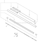 Hedge Trimmer Attachment - Main Pipe, Driveshaft Diagram and Parts List for PAS-230 05001001-05999999 Echo Trimmer