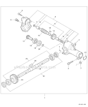 Prosweep Attachment - Gear Case Diagram and Parts List for PAS-230 05001001-05999999 Echo Trimmer