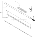 Prothatch Attachment - Main Pipe Assembly Diagram and Parts List for PAS-230 05001001-05999999 Echo Trimmer