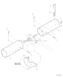 Prothatch Attachment - Thatching Drums Diagram and Parts List for PAS-230 05001001-05999999 Echo Trimmer