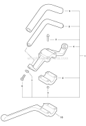 Front Handle Diagram and Parts List for PAS-230 05001001-05999999 Echo Trimmer