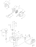 Starter, Fuel System Diagram and Parts List for PAS-230 06001001-06999999 Echo Trimmer