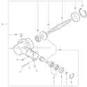 Edger Attachment - Gear Case Diagram and Parts List for PAS-230 07001001-07999999 Echo Trimmer