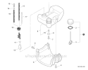 Fuel System Diagram and Parts List for PAS-230 S67711001001-S67711999999 Echo Trimmer