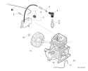 Ignition Diagram and Parts List for PAS-230 S67711001001-S67711999999 Echo Trimmer