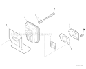 Exhaust Diagram and Parts List for PAS-230 S67711001001-S67711999999 Echo Trimmer