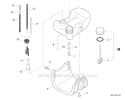 Fuel System Diagram and Parts List for PAS-230 S75212001001-S7521999999 Echo Trimmer