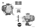 Labels Diagram and Parts List for PAS-230 S75212001001-S7521999999 Echo Trimmer