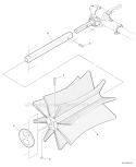 Prosweep Attachment - Brush Assembly Diagram and Parts List for PAS-230 S75212001001-S7521999999 Echo Trimmer