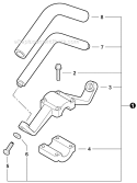 Part Location Diagram of P021012390 Echo Front Handle Asy