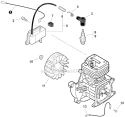 Ignition Diagram and Parts List for PAS-230 S82713001001-S82713999999 Echo Trimmer