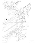 Articulating Hedge Trimmer - Gear Case, Blades Sn: 03011407-03999999 Diagram and Parts List for PAS-230 S82713001001-S82713999999 Echo Trimmer