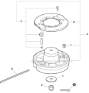 Rapid Loader Trimmer Head Diagram and Parts List for PAS-230 S82713001001-S82713999999 Echo Trimmer