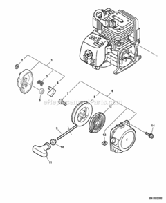 Starter_Standard Diagram and Parts List for PAS-260 06001001 - 06999999 Echo Trimmer