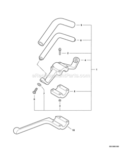Front_Handle Diagram and Parts List for PAS-260 06001001 - 06999999 Echo Trimmer