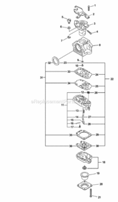 Carburetor_Wyj-315_SN_07001001-07001672 Diagram and Parts List for PAS-260 07001001 - 07999999 Echo Trimmer