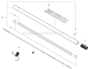 Rapid Loader Trimmer - Main Pipe, Flexible Driveshaft Diagram and Parts List for PAS-266 T44211001001-T44211999999 Echo Trimmer
