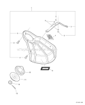 U-Handle-Blade Kit - Metal Shield, Adapter Plates Diagram and Parts List for PAS-266 T44312001001-T44312999999 Echo Trimmer