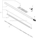 Edging Assembly - Main Pipe Assembly Diagram and Parts List for PAS-266 T44312001001-T44312999999 Echo Trimmer